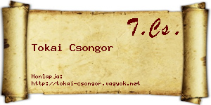 Tokai Csongor névjegykártya