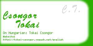 csongor tokai business card